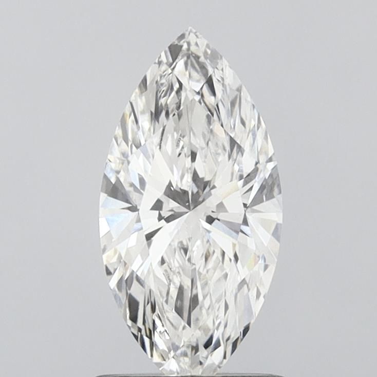 1.0 Carat Marquise Lab Diamond with  Cut Diamond in 14KT  view 1
