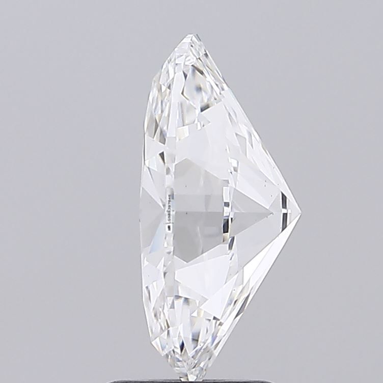 2.6 Carat Oval Lab Diamond with  Cut Diamond in 14KT  view 1
