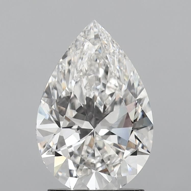 2.02 Carat Pear Lab Diamond with  Cut Diamond in 14KT  view 1
