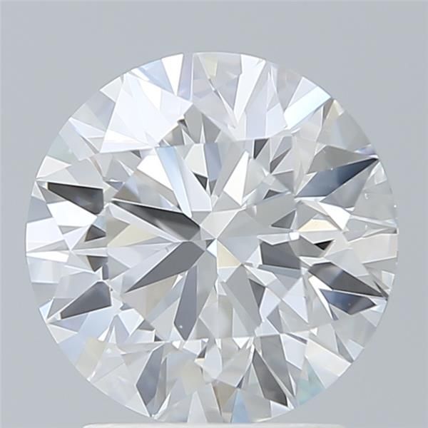 2.35 Carat Round Lab Diamond with  Cut Diamond in 14KT  view 1
