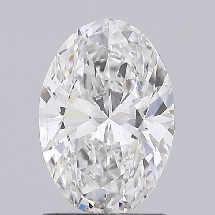 1.29 Carat Oval Lab Diamond with  Cut Diamond in 14KT  view 1
