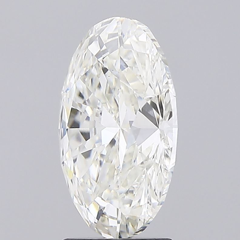 3.72 Carat Oval Lab Diamond with  Cut Diamond in 14KT  view 1
