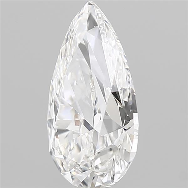 3.0 Carat Pear Lab Diamond with  Cut Diamond in 14KT  view 1
