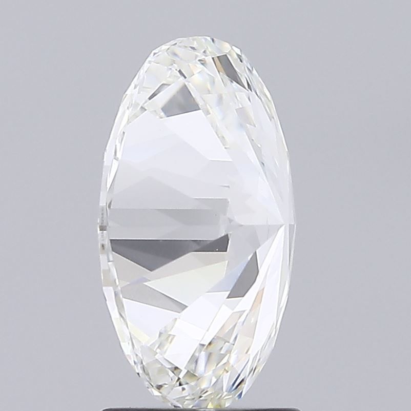 3.05 Carat Oval Lab Diamond with  Cut Diamond in 14KT  view 1
