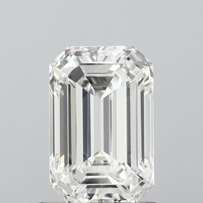 1.01 Carat Emerald Lab Diamond with  Cut Diamond in 14KT  view 1

