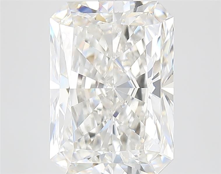 3.72 Carat Radiant Lab Diamond with  Cut Diamond in 14KT  view 1
