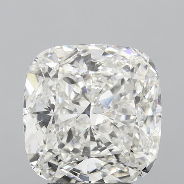 3.29 Carat Cushion Lab Diamond with  Cut Diamond in 14KT  view 1
