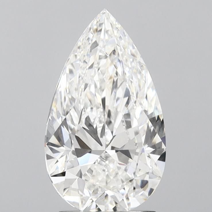 2.31 Carat Pear Lab Diamond with  Cut Diamond in 14KT  view 1
