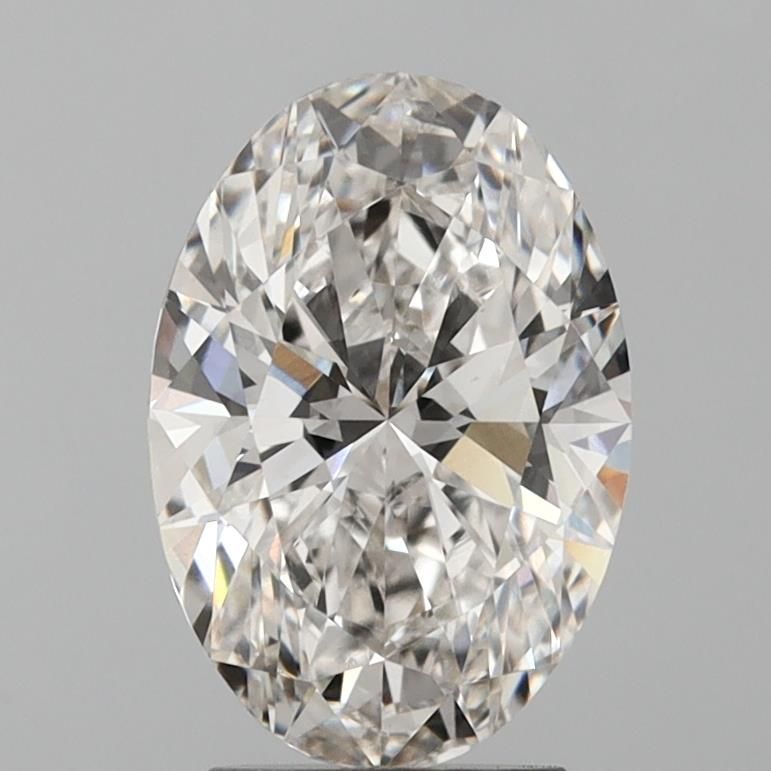 3.01 Carat Oval Lab Diamond with  Cut Diamond in 14KT  view 1
