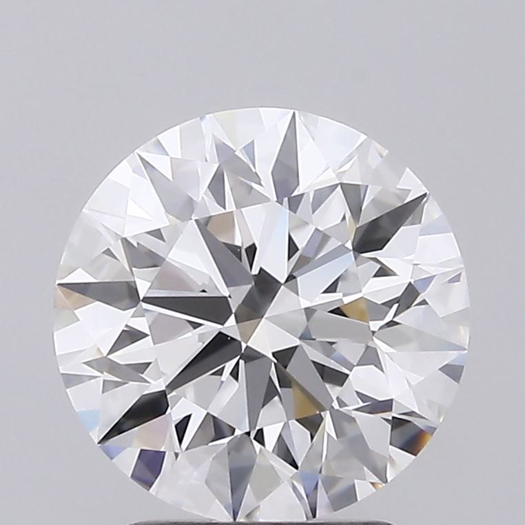 2.6 Carat Round Lab Diamond with  Cut Diamond in 14KT  view 1
