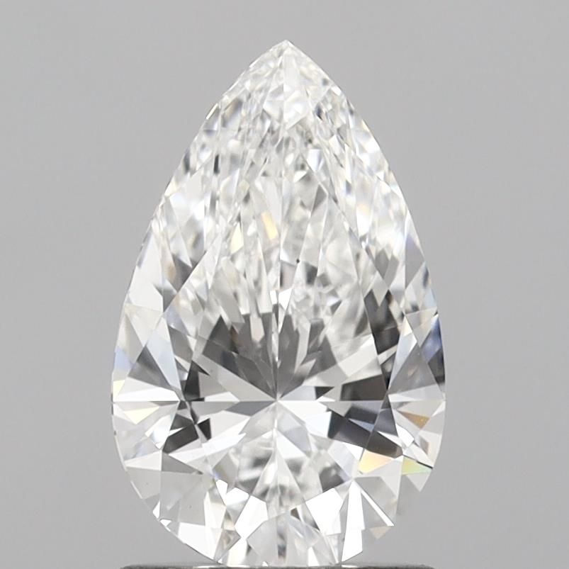 1.09 Carat Pear Lab Diamond with  Cut Diamond in 14KT  view 1
