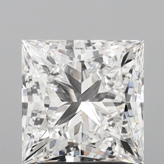 2.19 Carat Princess Lab Diamond with  Cut Diamond in 14KT  view 1
