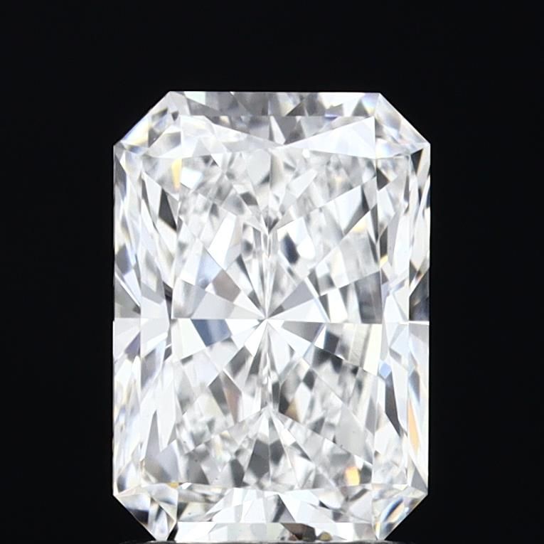 1.57 Carat Radiant Lab Diamond with  Cut Diamond in 14KT  view 1

