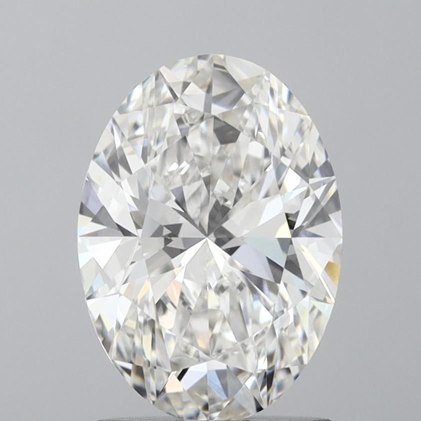 1.51 Carat Oval Lab Diamond with  Cut Diamond in 14KT  view 1
