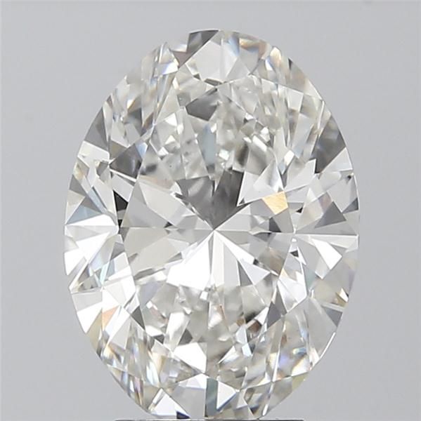 4.01 Carat Oval Lab Diamond with  Cut Diamond in 14KT  view 1
