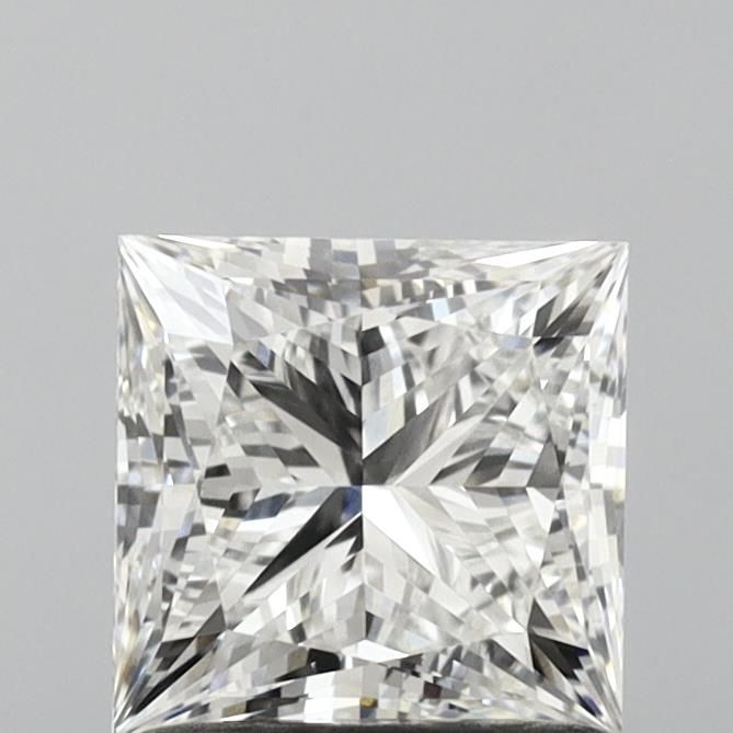 1.22 Carat Princess Lab Diamond with  Cut Diamond in 14KT  view 1
