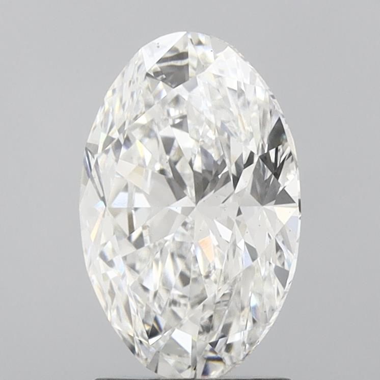 2.15 Carat Oval Lab Diamond with  Cut Diamond in 14KT  view 1
