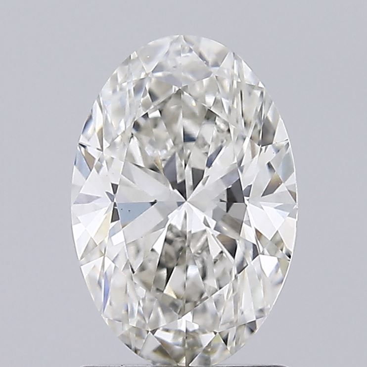 1.54 Carat Oval Lab Diamond with  Cut Diamond in 14KT  view 1
