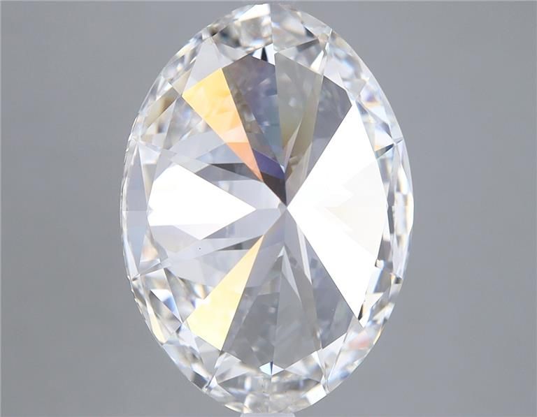 5.52 Carat Oval Lab Diamond with  Cut Diamond in 14KT  view 1
