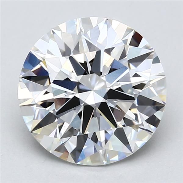 3.64 Carat Round Lab Diamond with  Cut Diamond in 14KT  view 1

