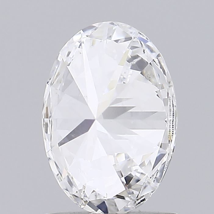 1.09 Carat Oval Lab Diamond with  Cut Diamond in 14KT  view 1
