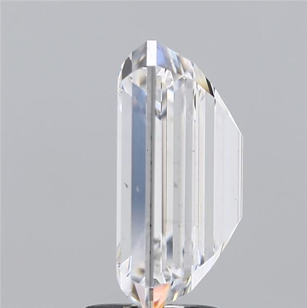 4.71 Carat Emerald Lab Diamond with  Cut Diamond in 14KT  view 1
