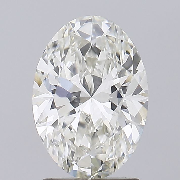 1.87 Carat Oval Lab Diamond with  Cut Diamond in 14KT  view 1
