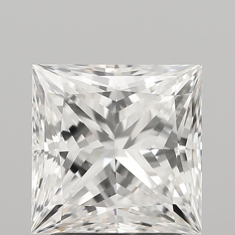 2.22 Carat Princess Lab Diamond with  Cut Diamond in 14KT  view 1
