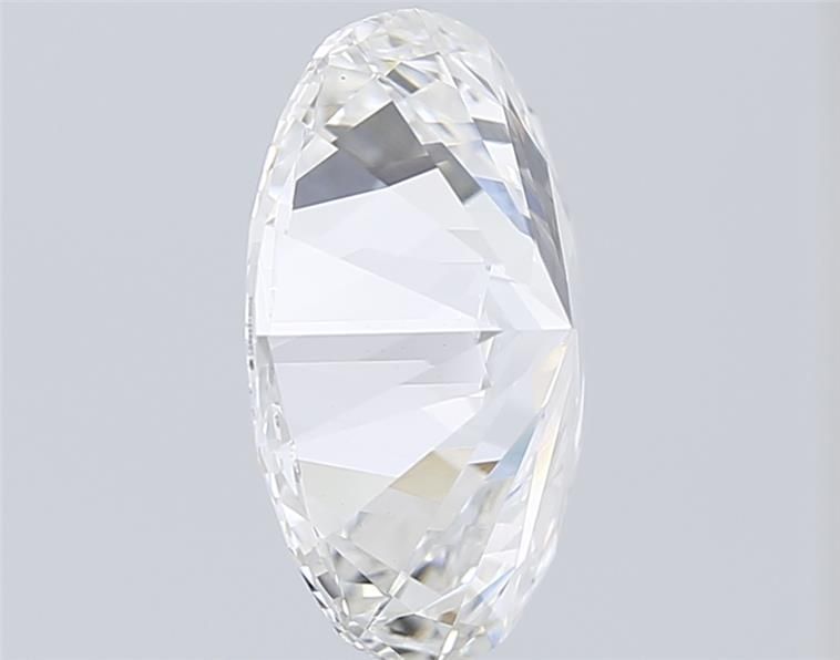 3.54 Carat Oval Lab Diamond with  Cut Diamond in 14KT  view 1
