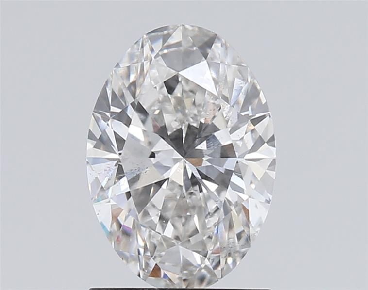 1.31 Carat Oval Lab Diamond with  Cut Diamond in 14KT  view 1
