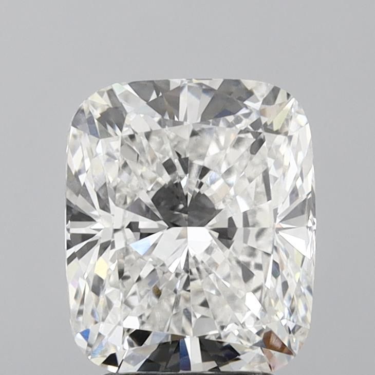 3.21 Carat Cushion Lab Diamond with  Cut Diamond in 14KT  view 1
