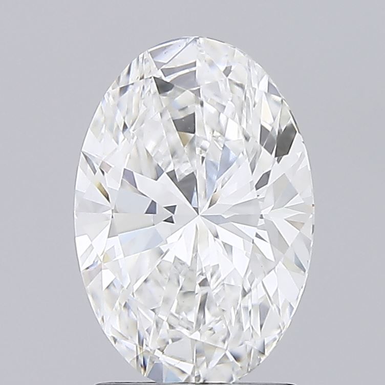 1.83 Carat Oval Lab Diamond with  Cut Diamond in 14KT  view 1

