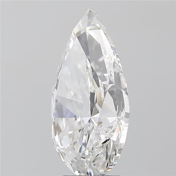5.0 Carat Pear Lab Diamond with  Cut Diamond in 14KT  view 1
