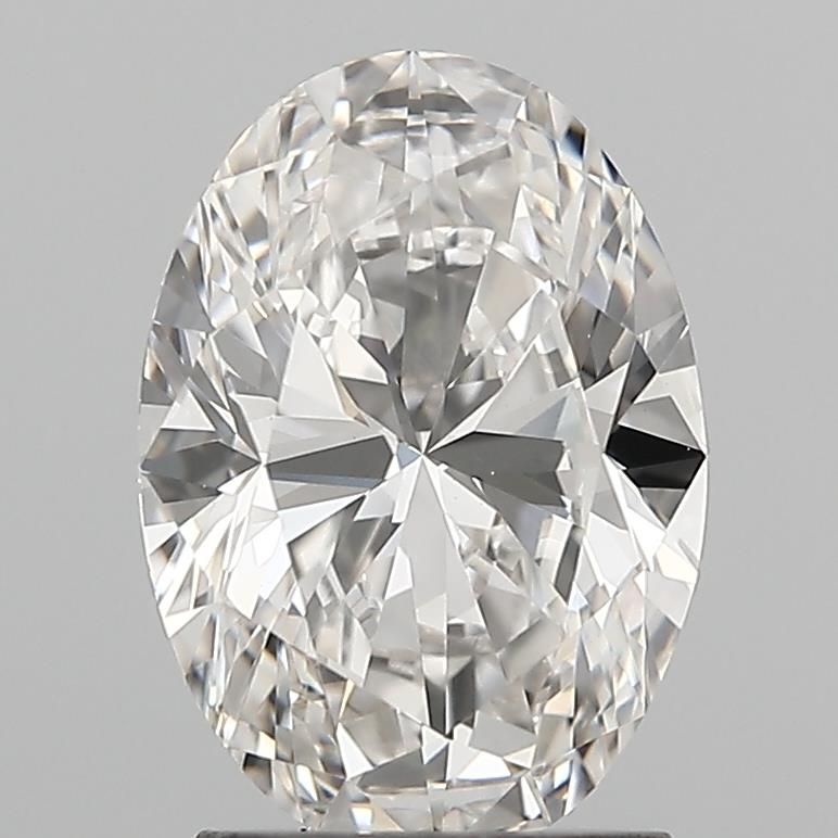 2.2 Carat Oval Lab Diamond with  Cut Diamond in 14KT  view 1
