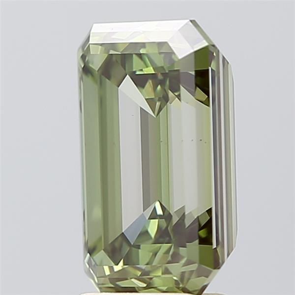 3.46 Carat Emerald Lab Diamond with  Cut Diamond in 14KT  view 1
