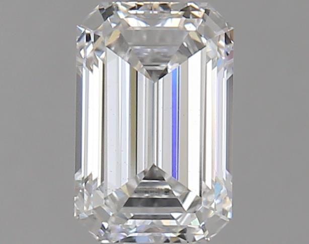 1.0 Carat Emerald Lab Diamond with  Cut Diamond in 14KT  view 1
