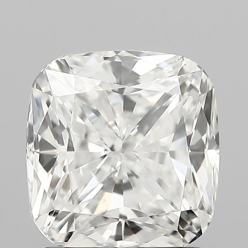 1.52 Carat Cushion Lab Diamond with  Cut Diamond in 14KT  view 1
