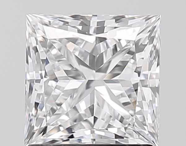 1.52 Carat Princess Lab Diamond with  Cut Diamond in 14KT  view 1
