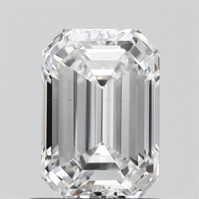 1.31 Carat Emerald Lab Diamond with  Cut Diamond in 14KT  view 1
