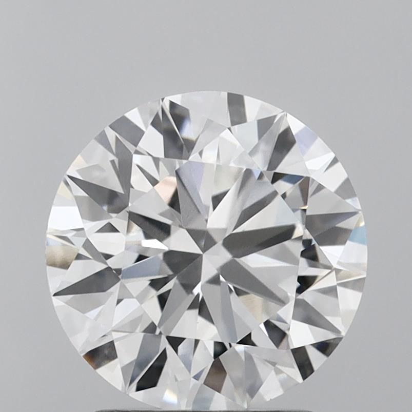 2.2 Carat Round Lab Diamond with  Cut Diamond in 14KT  view 1
