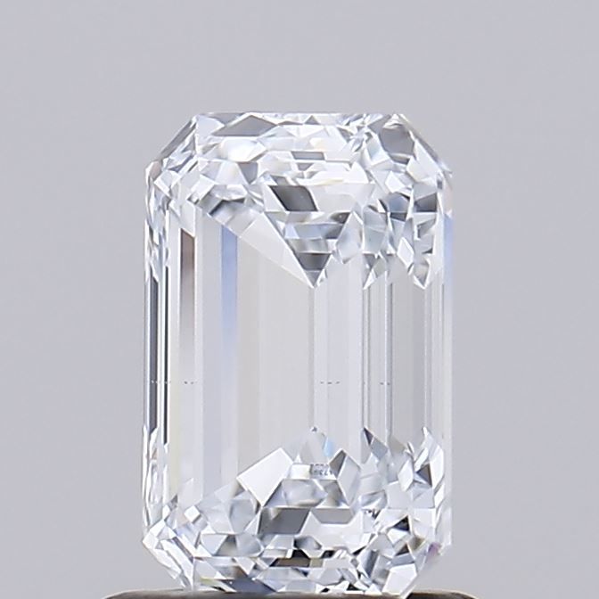 1.01 Carat Emerald Lab Diamond with  Cut Diamond in 14KT  view 1
