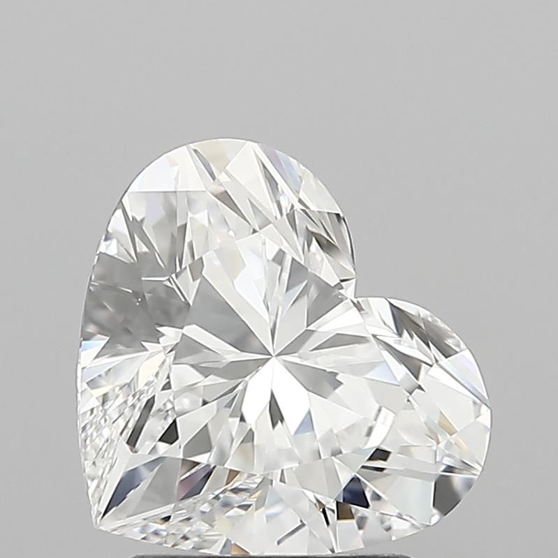 2.03 Carat Heart Lab Diamond with  Cut Diamond in 14KT  view 1
