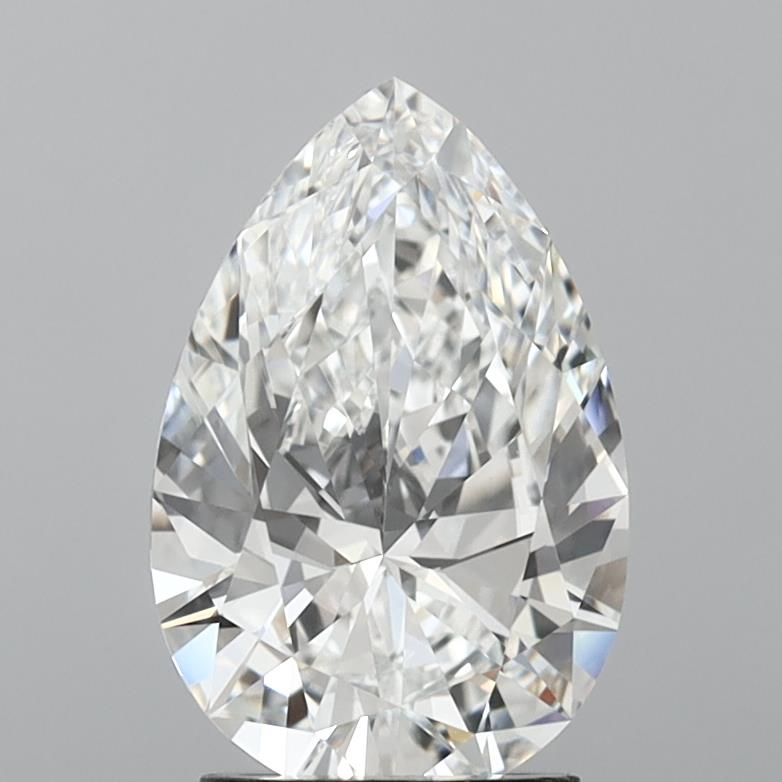 2.31 Carat Pear Lab Diamond with  Cut Diamond in 14KT  view 1
