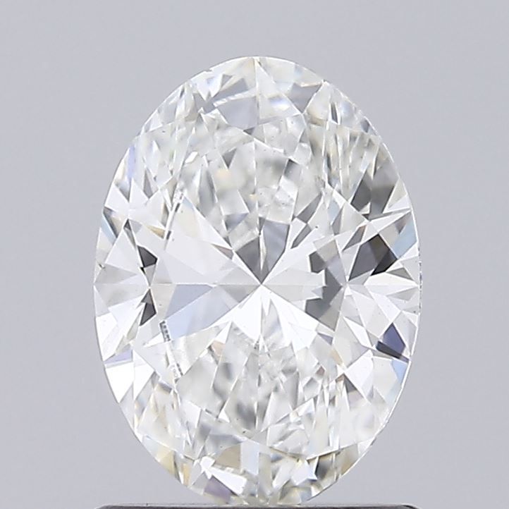1.04 Carat Oval Lab Diamond with  Cut Diamond in 14KT  view 1
