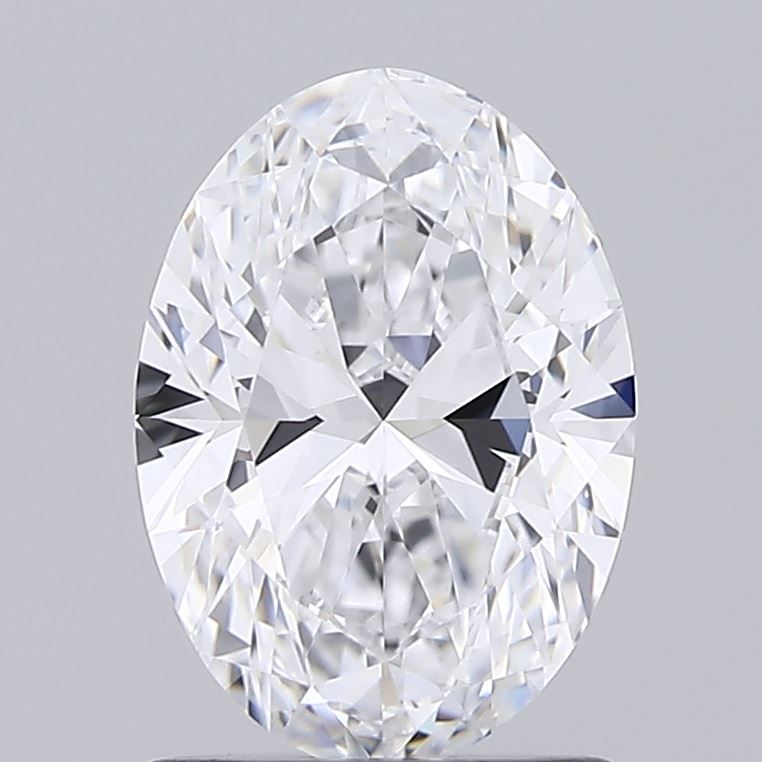 1.4 Carat Oval Lab Diamond with  Cut Diamond in 14KT  view 1
