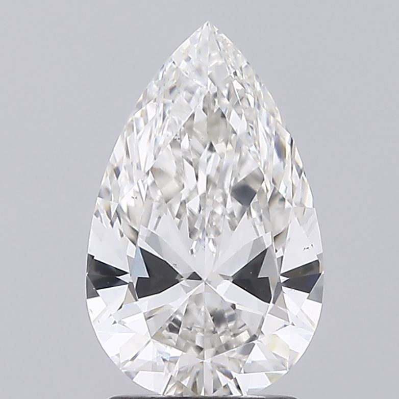 2.01 Carat Pear Lab Diamond with  Cut Diamond in 14KT  view 1
