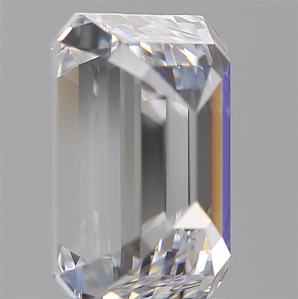3.0 Carat Emerald Lab Diamond with  Cut Diamond in 14KT  view 1
