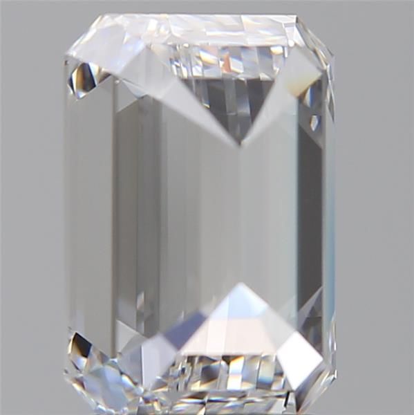 3.03 Carat Emerald Lab Diamond with  Cut Diamond in 14KT  view 1
