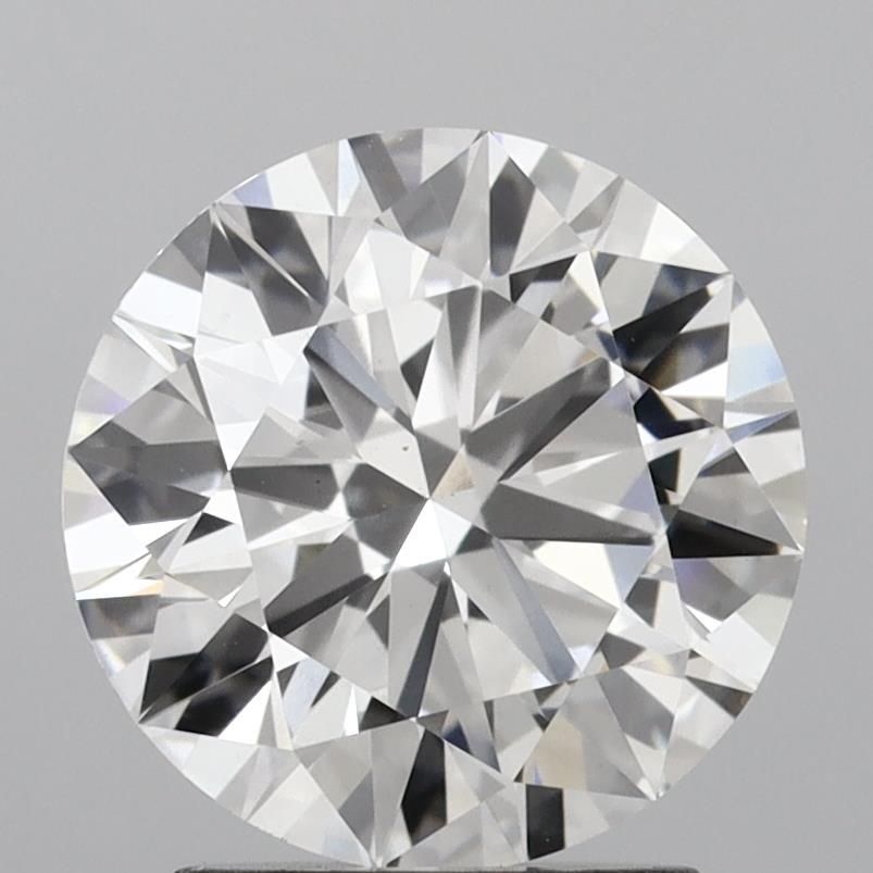 2.08 Carat Round Lab Diamond with  Cut Diamond in 14KT  view 1
