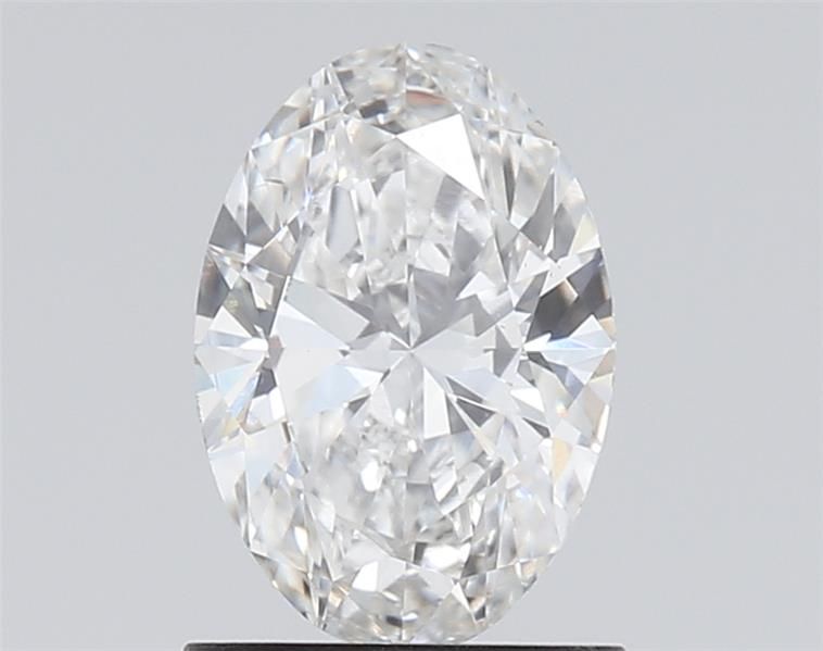 1.02 Carat Oval Lab Diamond with  Cut Diamond in 14KT  view 1
